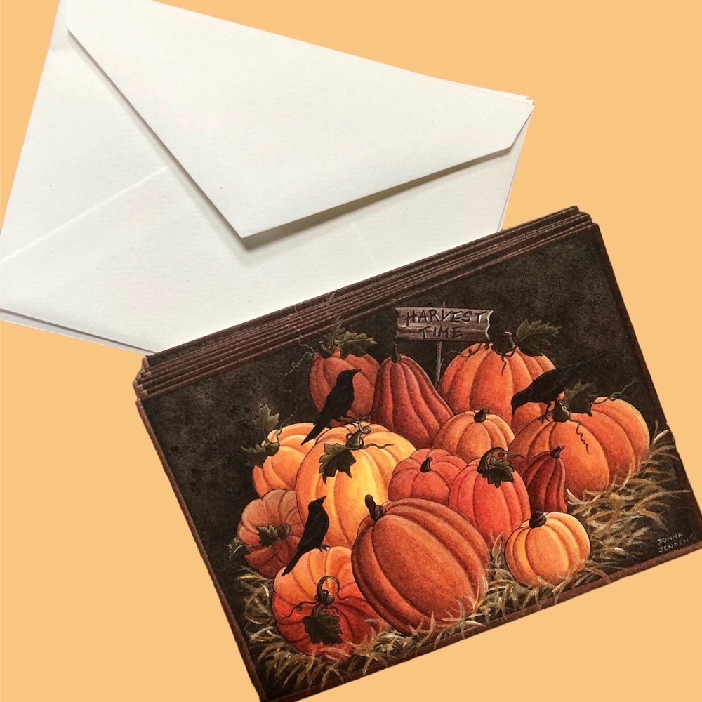 Harvest Pumpkin notecards & envelopes made in the USA, 20